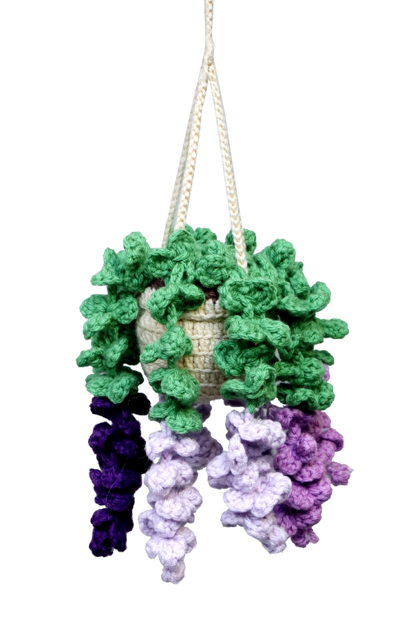 Handmade Crochet Hanging Pot Decor - Image 6