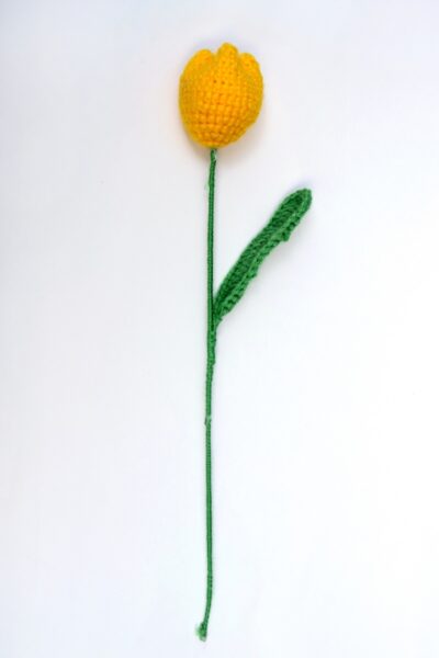 Handmade Crochet Closed Tulip Flower