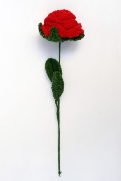 Handmade crochet rose flower