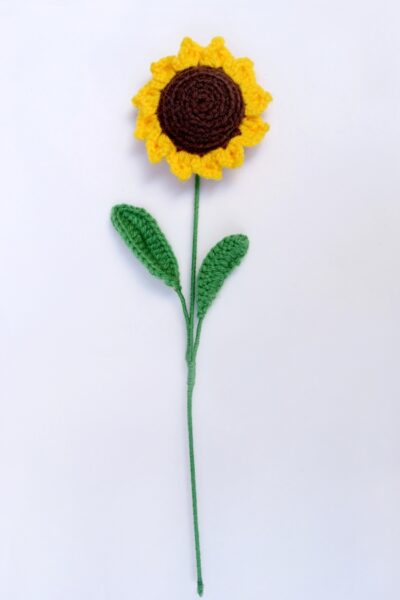 Handmade crochet sunflower